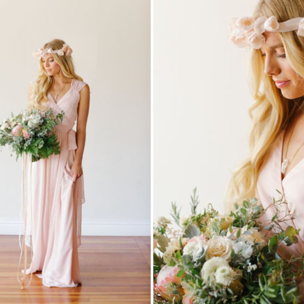 NEWBURY Joanna August Bridesmaid Dress Tan